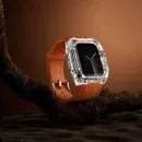 Appdroid Transparent Rugged Case Strap for Apple Watch (42mm–49mm) - Orange Transparent