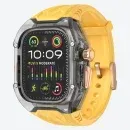 Appdroid Transparent Rugged Case Strap for Apple Watch (42mm–49mm) - Yellow Transparent Black