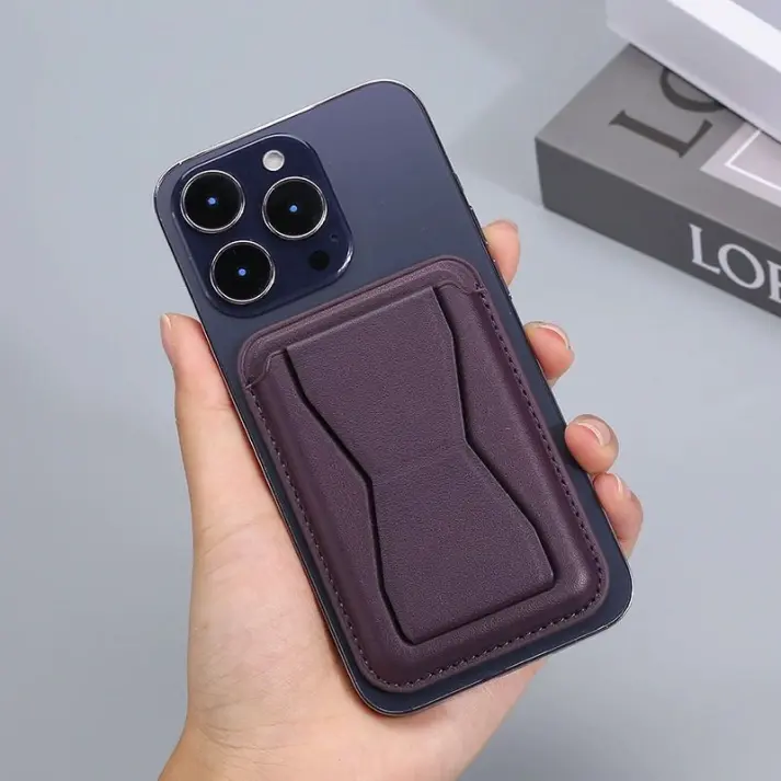 Slim magnetic MagSafe wallet back attachment for iPhone models