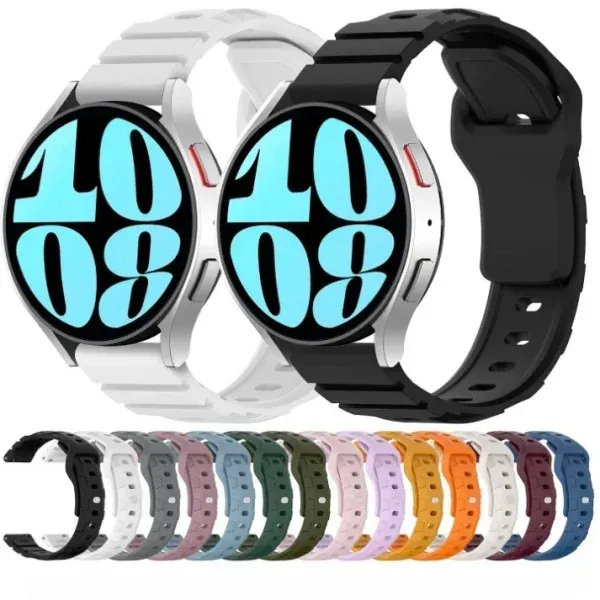 Silicone smartwatch strap 20mm 22mm sport band