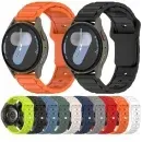 Rugged silicone sport strap for smartwatch multiple colors