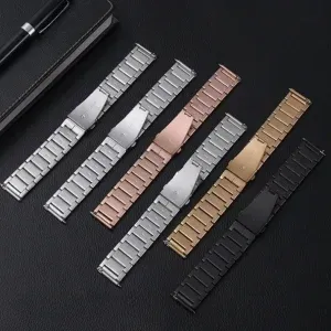 Appdroid Premium Stainless Steel Watch Strap 22mm with Butterfly Clasp – Adjustable Metal Band