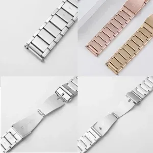 Appdroid Premium Stainless Steel Watch Strap 22mm with Butterfly Clasp – Adjustable Metal Band