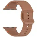 Apple Watch Silicone Sport Strap – Soft & Durable Replacement Band (20mm / 22mm / 42–49mm) - Brown