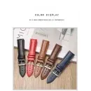 black leather finish watch strap