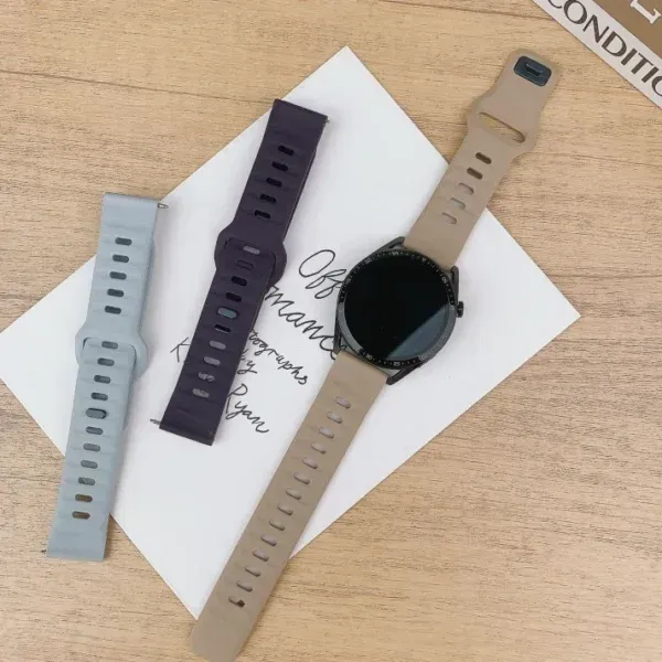 Premium Silicone Watch Strap for Smartwatch – 20mm & 22mm Soft Sport Band