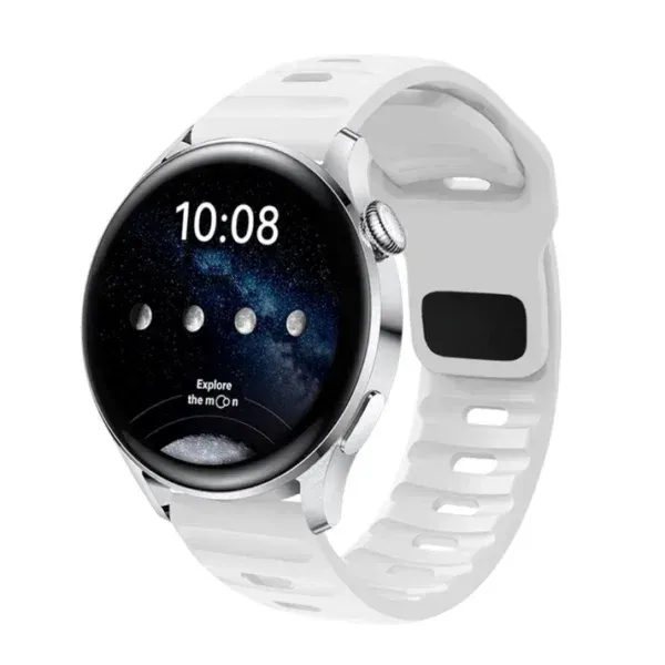 Premium Silicone Watch Strap for Smartwatch – 20mm & 22mm Soft Sport Band