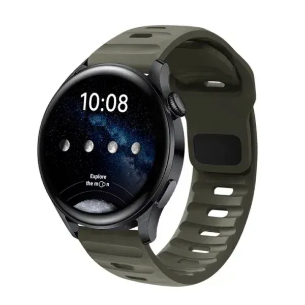 Premium Silicone Watch Strap for Smartwatch – 20mm & 22mm Soft Sport Band