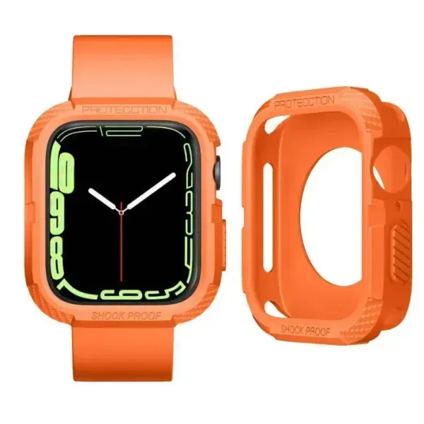 Carbon Fiber Rugged Case for Apple Watch (42/44/45/46/49mm) – Shockproof Protective Cover