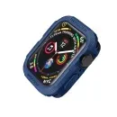 Carbon Fiber Rugged Case for Apple Watch (42/44/45/46/49mm) – Shockproof Protective Cover - Blue Storm