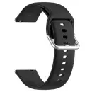 Appdroid Soft Silicone Strap for Smartwatch | 20mm & 22mm Replacement Watch Band | Sweat-Resistant, Lightweight - Black