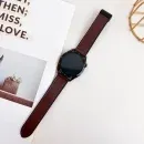 Magnetic Leather-Style Watch Strap with Silicone Base | Soft & Breathable | 20mm & 22mm | Appdroid - Wine Red