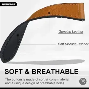 Magnetic Leather-Style Watch Strap with Silicone Base | Soft & Breathable | 20mm & 22mm | Appdroid