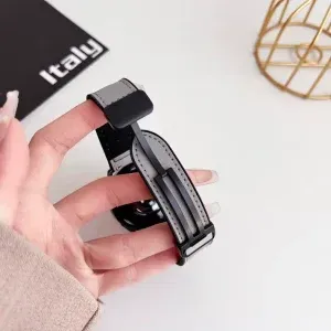 Magnetic Leather-Style Watch Strap with Silicone Base | Soft & Breathable | 20mm & 22mm | Appdroid