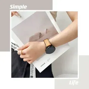 Appdroid Hybrid Leather Silicone Watch Strap 22mm – Soft Breathable Comfort Band for Smartwatch