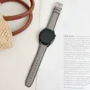Appdroid Hybrid Leather Silicone Watch Strap 22mm – Soft Breathable Comfort Band for Smartwatch - Light Grey