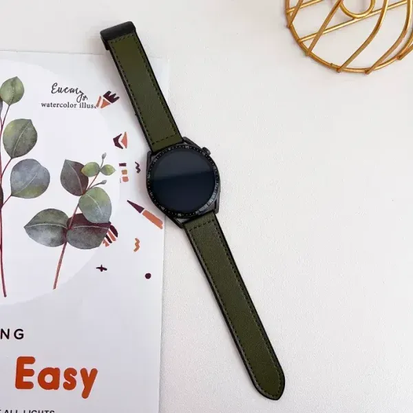 Magnetic Leather-Style Watch Strap with Silicone Base | Soft & Breathable | 20mm & 22mm | Appdroid