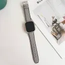 20mm Hybrid Leather Silicone Watch Strap – Breathable PU Leather Band for Smartwatches - Grey