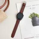 Appdroid Hybrid Leather Silicone Watch Strap 22mm – Soft Breathable Comfort Band for Smartwatch - Classic Brown