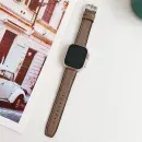 20mm Hybrid Leather Silicone Watch Strap – Breathable PU Leather Band for Smartwatches - Taupe