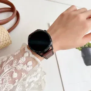 Appdroid Hybrid Leather Silicone Watch Strap 22mm – Soft Breathable Comfort Band for Smartwatch