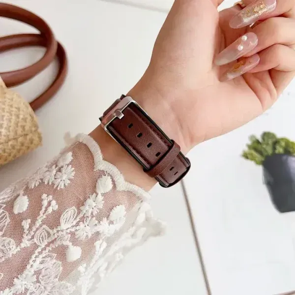 Appdroid Hybrid Leather Silicone Watch Strap 22mm – Soft Breathable Comfort Band for Smartwatch