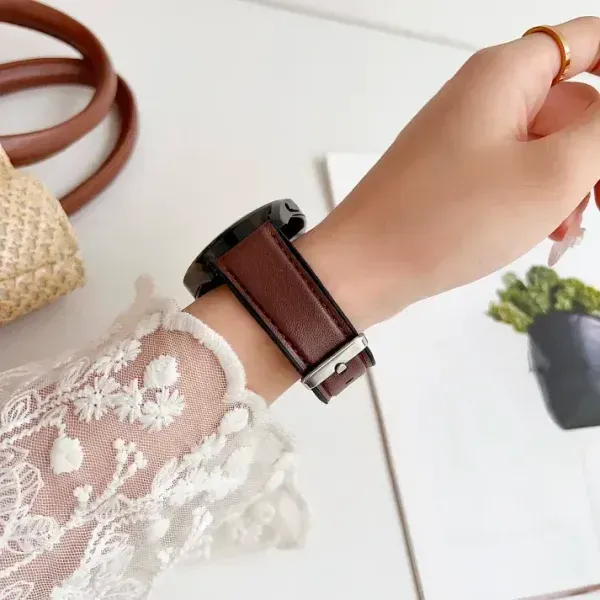 Appdroid Hybrid Leather Silicone Watch Strap 22mm – Soft Breathable Comfort Band for Smartwatch