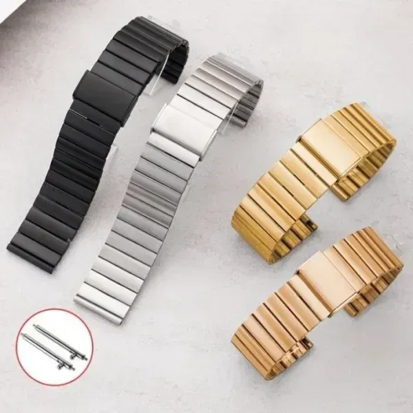 Appdroid Premium Stainless Steel Watch Strap – Adjustable Metal Band for Smartwatches