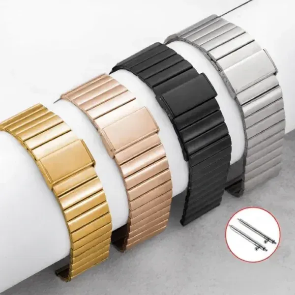 Appdroid Premium Stainless Steel Watch Strap – Adjustable Metal Band for Smartwatches