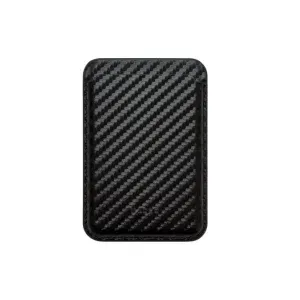 MagSafe Magnetic Card Holder Wallet for iPhone 17, 16, 15, 14, 13 & 12 – Carbon Fiber PU Leather