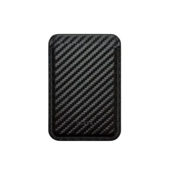 MagSafe Magnetic Card Holder Wallet for iPhone 17, 16, 15, 14, 13 & 12 – Carbon Fiber PU Leather