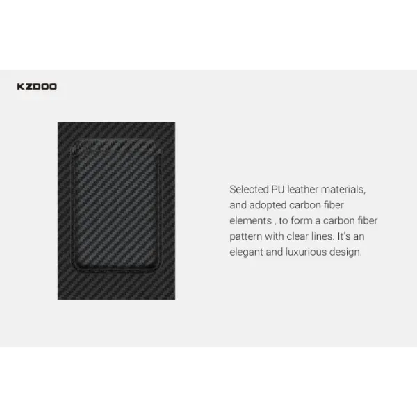 MagSafe Magnetic Card Holder Wallet for iPhone 17, 16, 15, 14, 13 & 12 – Carbon Fiber PU Leather