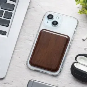 Appdroid MagSafe Wooden Finish Wallet for iPhone 12 Pro Max–17 Series | Slim Magnetic Card Holder with Double Strong Magnet
