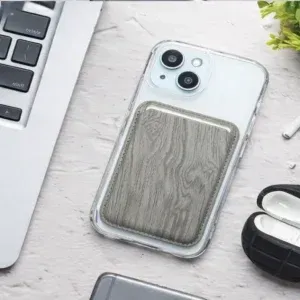 Appdroid MagSafe Wooden Finish Wallet for iPhone 12 Pro Max–17 Series | Slim Magnetic Card Holder with Double Strong Magnet