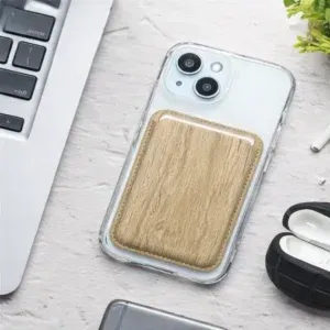 Appdroid MagSafe Wooden Finish Wallet for iPhone 12 Pro Max–17 Series | Slim Magnetic Card Holder with Double Strong Magnet