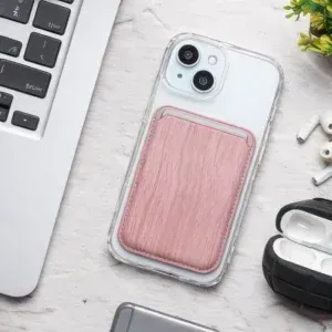 Appdroid MagSafe Wooden Finish Wallet for iPhone 12 Pro Max–17 Series | Slim Magnetic Card Holder with Double Strong Magnet