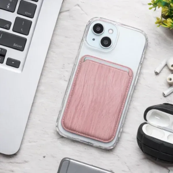 Appdroid MagSafe Wooden Finish Wallet for iPhone 12 Pro Max–17 Series | Slim Magnetic Card Holder with Double Strong Magnet