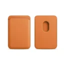 MagSafe Wallet Card Holder for iPhone – Slim PU Leather Magnetic Card Holder (iPhone 12 Pro Max to 17 Series) - Golden Brown