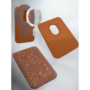 Swarovski-Style Crystal MagSafe Wallet Card Holder for iPhone 17, 16, 15, 14, 13 & 12 – Magnetic Wallet Stand