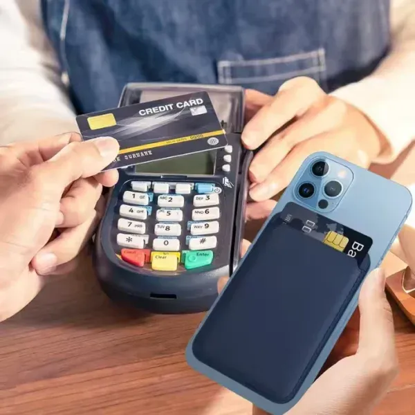 MagSafe Wallet Card Holder for iPhone – Slim PU Leather Magnetic Card Holder (iPhone 12 Pro Max to 17 Series)