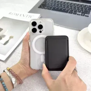 Slim MagSafe card holder with strong magnetic attachment