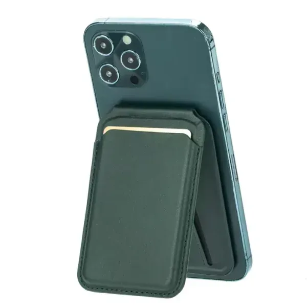 MagSafe Wallet with Stand for iPhone 12 Pro Max – iPhone 17 Series | Slim Magnetic Card Holder (PU Leather)