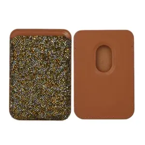 Swarovski-Style Crystal MagSafe Wallet Card Holder for iPhone 17, 16, 15, 14, 13 & 12 – Magnetic Wallet Stand