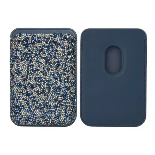 Swarovski-Style Crystal MagSafe Wallet Card Holder for iPhone 17, 16, 15, 14, 13 & 12 – Magnetic Wallet Stand