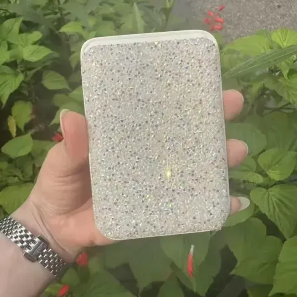 Swarovski-Style Crystal MagSafe Wallet Card Holder for iPhone 17, 16, 15, 14, 13 & 12 – Magnetic Wallet Stand