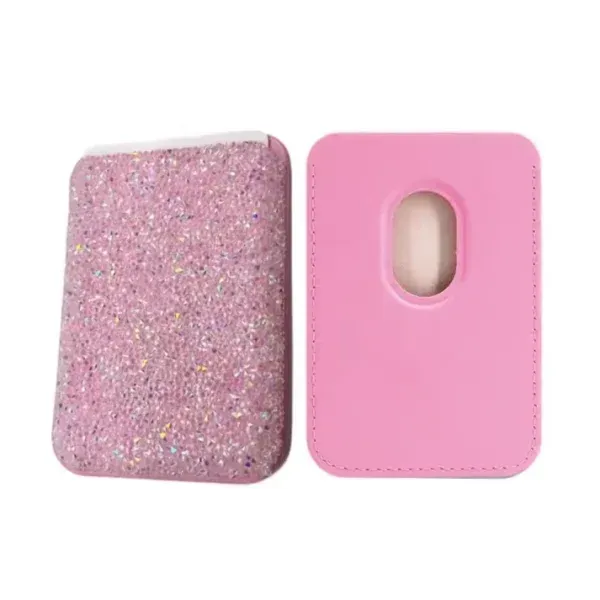 Swarovski-Style Crystal MagSafe Wallet Card Holder for iPhone 17, 16, 15, 14, 13 & 12 – Magnetic Wallet Stand