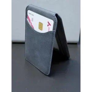 Appdroid MagSafe Leather Wallet - Slim Flip Card Holder for iPhone 12-17 Series (PU Leather, 1 Card Capacity)