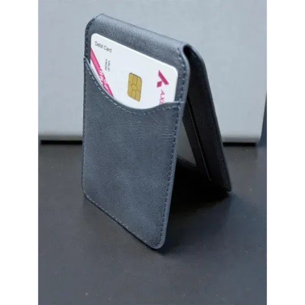 Appdroid MagSafe Leather Wallet - Slim Flip Card Holder for iPhone 12-17 Series (PU Leather, 1 Card Capacity)