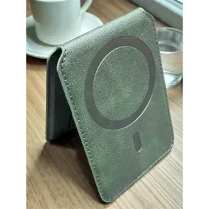 Appdroid MagSafe Leather Wallet - Slim Flip Card Holder for iPhone 12-17 Series (PU Leather, 1 Card Capacity)