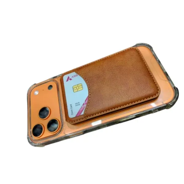 Appdroid MagSafe Leather Wallet - Slim Flip Card Holder for iPhone 12-17 Series (PU Leather, 1 Card Capacity)